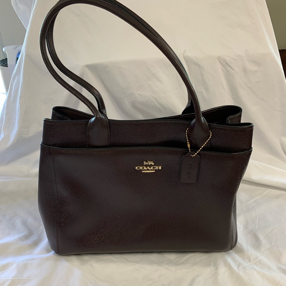 Coach maroon leather purse